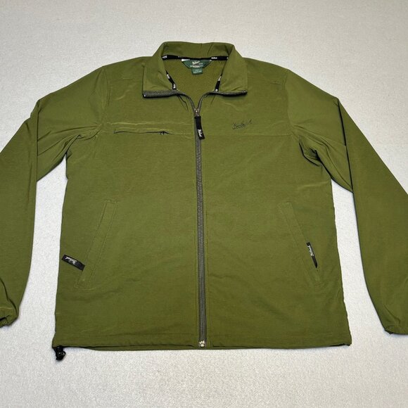Woolrich Mens Windbreaker Jacket Size Large Military Green Lightweight Outdoor - Picture 2 of 11